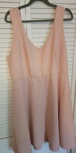 Torrid pink texture fit to flare dress